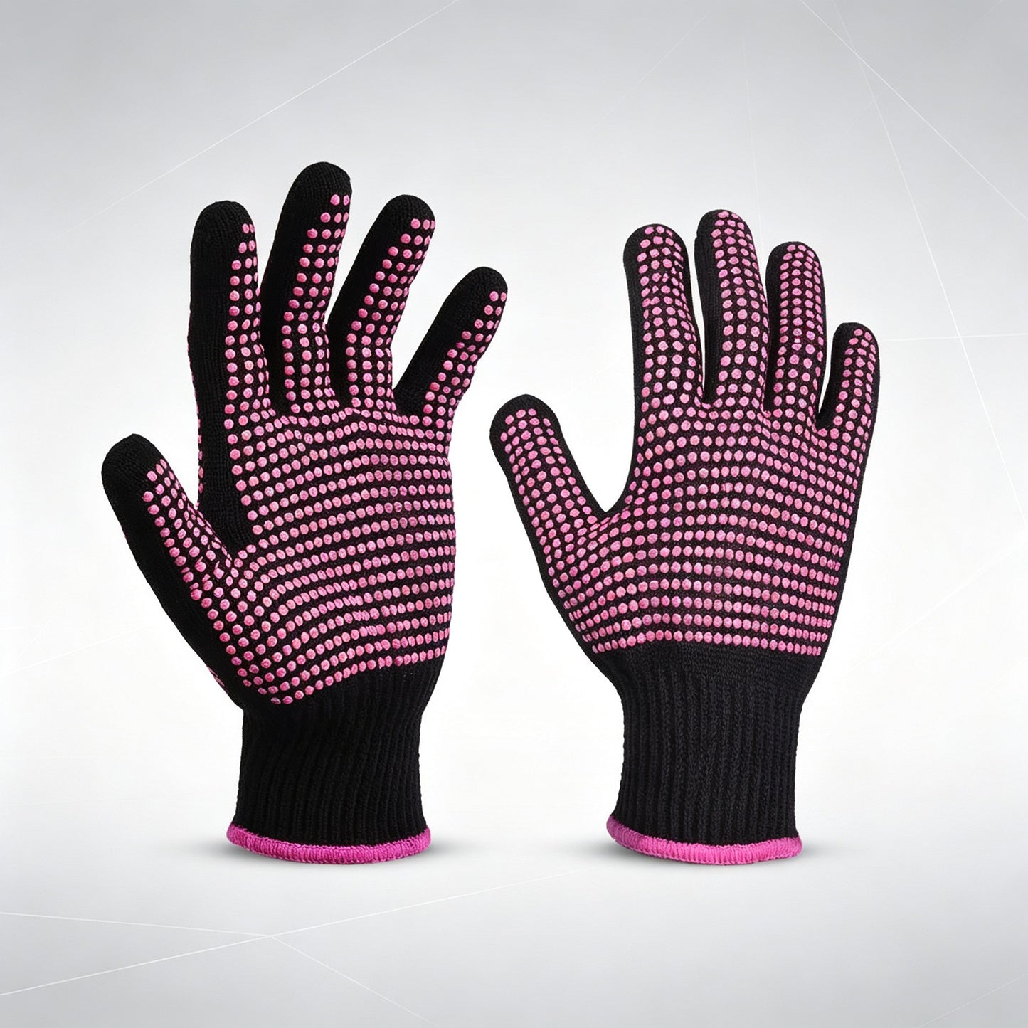 Professional Heat Resistant Glove for Hair Styling with Anti-Slip Silicone Dots