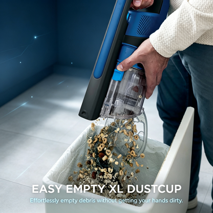 Cordless Stick Vacuum Cleaner, Powerfins Brushroll Handheld Vacuum for Home Hard Floor &amp; Carpet