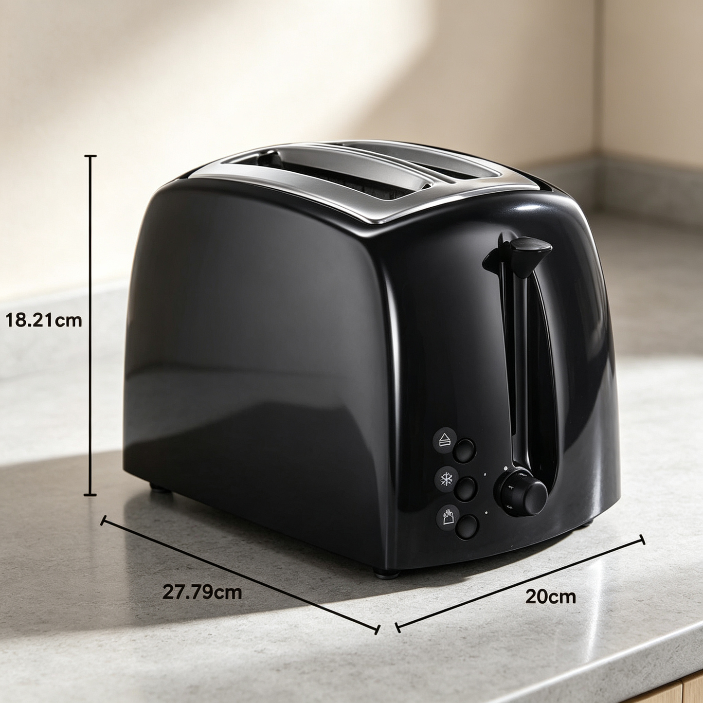 2-Slice Wide Slot Toaster
