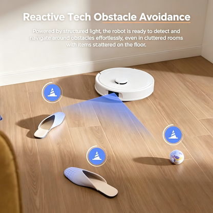 Robot Vacuum and Mop Combo with Multi‑Function Auto Dock, 10000Pa Suction Robotic Cleaner for Household Floor Cleaning