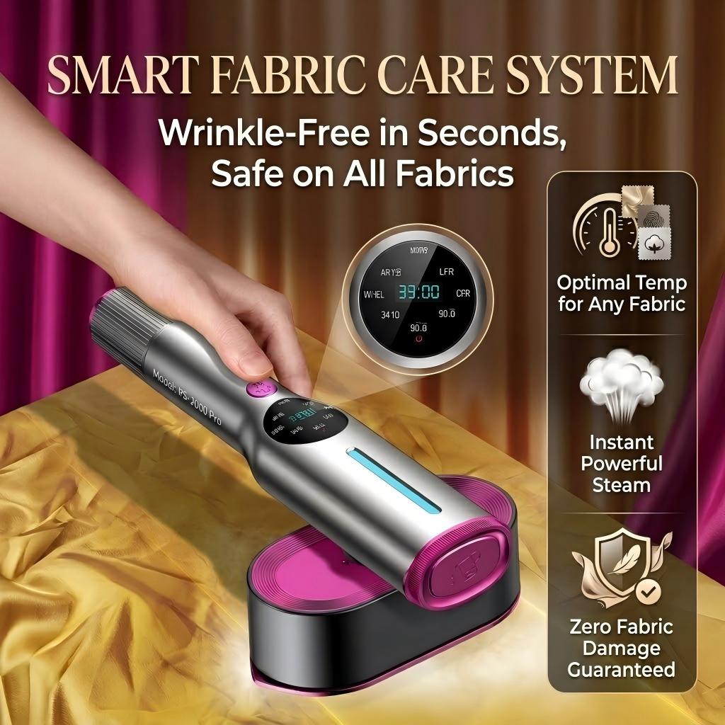 Travel Garment Steamer – 2-in-1 Vertical & Horizontal Steaming, Steam-Ready in 5 Seconds